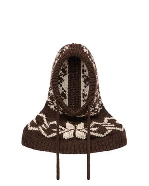 Moncler Moncler Pasamontañas De Jacquard Con Lentejuelas, Mujer, Talla - Marrón