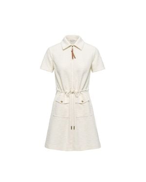 Moncler Moncler Bouclé Mini Dress - White