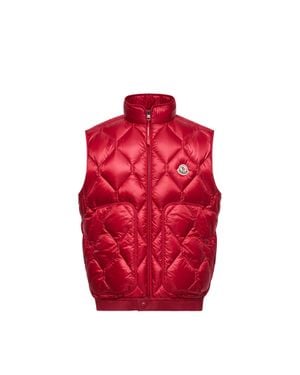 Moncler Moncler Erelia Diamond Quilted Down Gilet - Red