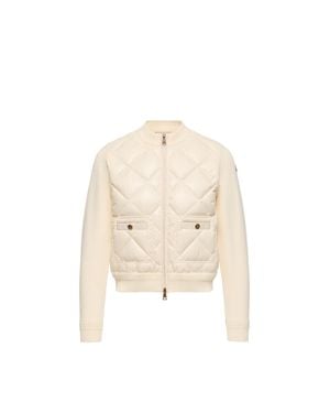 Moncler Moncler Cotton Padded Cardigan - Natural