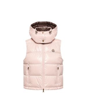 Moncler Moncler Niverolle Short Down Vest - Pink