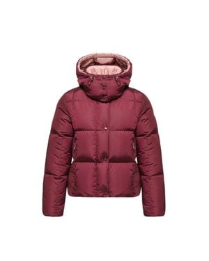 Moncler Moncler Plumífero Con Capucha Castlenew, Mujer, Talla - Rojo