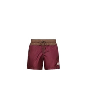 Moncler Moncler Contrast Swim Shorts - Red