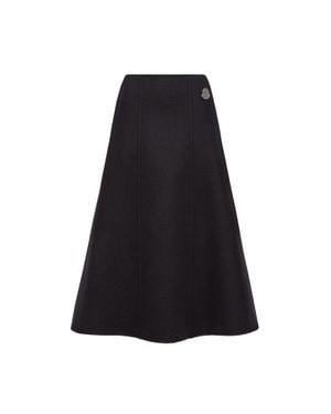 Moncler + Jil Sander Moncler Midirock Aus Wolle, Damen, Größe - Schwarz