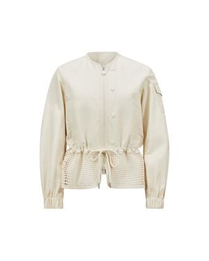Moncler Giacca Rochecotte Con Orli - Bianco
