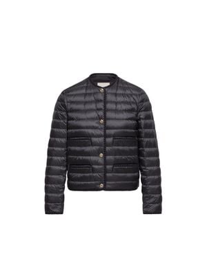 Moncler Moncler Circaete Braided Trim Short Down Jacket - Black