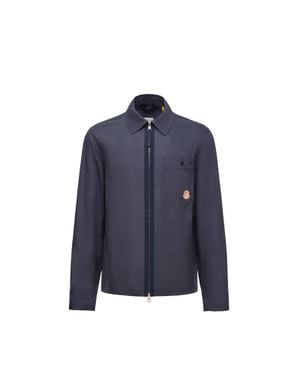 Moncler x Gilga Farm designed by Donald Glover Moncler X Gilga Farm By Donald Glover Linen Blend Shirt - Blue