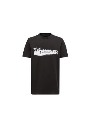 Moncler T-Shirt Con Logo Grafico - Nero