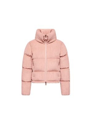 Moncler Moncler Lumineux Corduroy Short Down Jacket - Pink