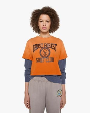 Ghost Forest Surf Club Siren Crop T-Shirt Gfsc International - Orange