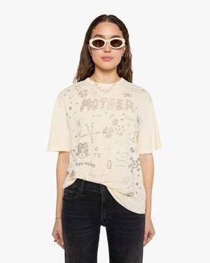 Mother The Sleep-Over Scribble T-Shirt - Natural