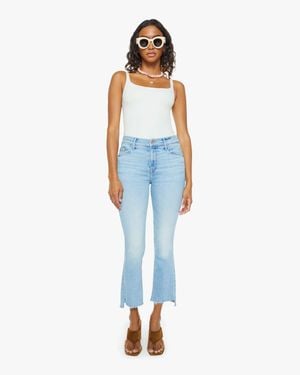 Mother The Insider Crop Step Fray Beaming Jeans - Blue