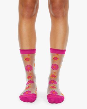 Mother The Step Up Garden Socks - Pink