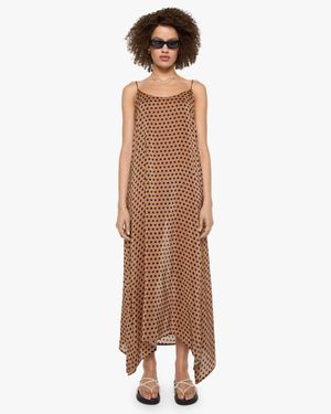 Natalie Martin Heather Maxi Grande Polka Dot & Tan Skirt - Natural