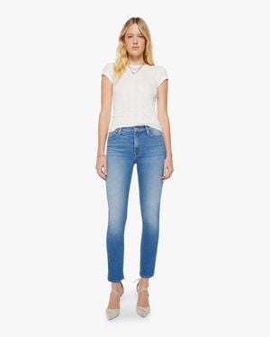 Mother The Mid Rise Dazzler Hover Kissing Caddy Jeans - Blue