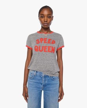 Mother The Boxy Goodie Ringer Speed Queen T-Shirt - Red