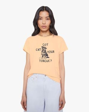 Mother The Boxy Goodie Cat Got Your Tongue? T-Shirt - Blue