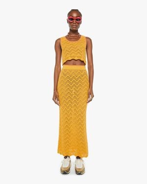 Mother The Longline Skirt Tangerine Dreams - Metallic