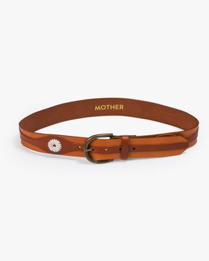 NEW MOTHER women\'s magpie belt in cognac The Magpie - Cognac | MOTHER DENIM main image 4