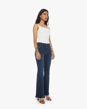 Mother Petites The Lil Weekender Fray Chip On My Shoulder Jeans - Blue