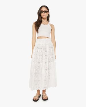 Natalie Martin Bella Skirt Medallion Embroidery Salt - White