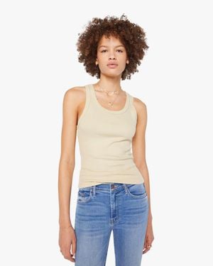 SPRWMN Rib Fitted Scoop Tank Top Pistachio - Blue