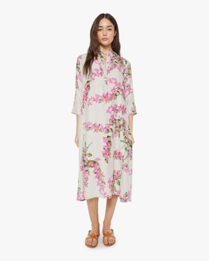 Natalie Martin Isobel Dress Bougainvillea Of Pearl - White