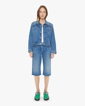 Mother The Kick It Half N' Fray Thumb Jeans - Blue