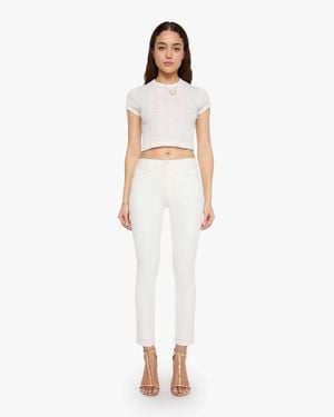Mother The Mid Rise Dazzler Ankle Fairest Of Them All Jeans - White