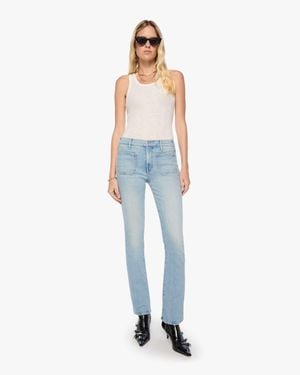 Mother The Patch Pocket Insider Sneak Go Long Jeans - Blue
