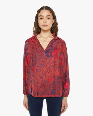 Natalie Martin Penny Blouse Peacock Currant Shirt - Red