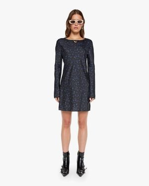 Mother The Slip Up Mini Dress Rock Star Skirt - Blue
