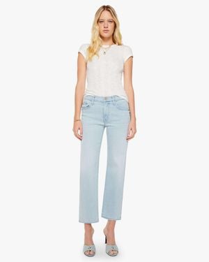 Mother The Mid Rise Rambler Zip Ankle Pretty Please Jeans - Blue