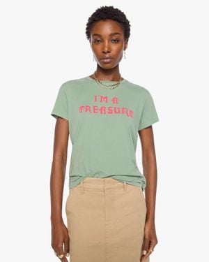 Mother The Boxy Goodie I'M A Treasure T-Shirt - Green