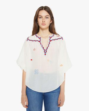 Mother The Breeze Yoke Top Last Lap - White