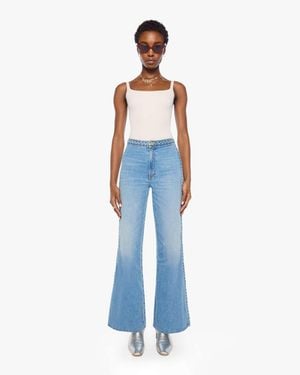 Mother The Braided Hustler Roller Sneak Tomorrow Never Knows Jeans - Blue