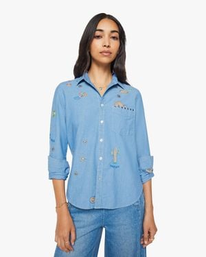 Mother The Foxy Boxy Hands Up Shirt - Blue