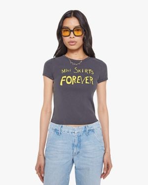 Mother The Itty Bitty Ringer Mini Skirts Forever T-Shirt - Blue