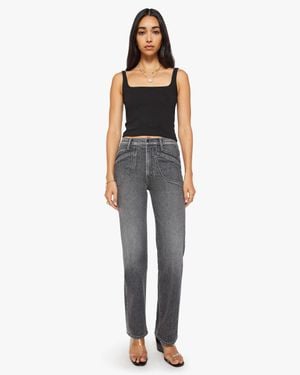 Mother The Rambler Utility Sneak Dainty And Dangerous Jeans - Gray