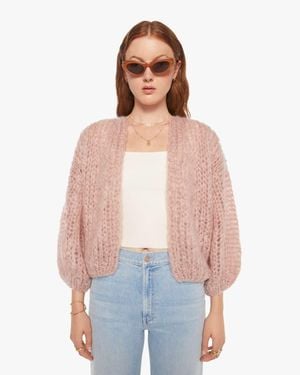 Maiami Mohair Bomber Cardigan Antique Jacket - White