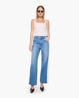 Mother Snacks! The Striped Resealable Skimp Quik Jeans - Blue