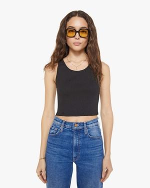 ÉTERNE Cropped Scoop Neck Tank Top - Blue