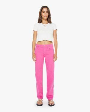 Mother The Newbie Skimp Shocking Pants - Pink