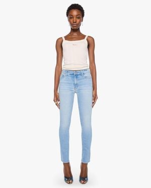 Mother The Mid Rise Dazzler Hover Derby Doll Jeans - Blue