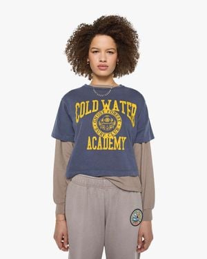 Ghost Forest Surf Club Siren Crop T-Shirt Cwa Rescue - Blue