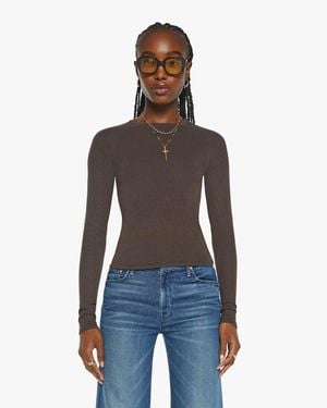 SPRWMN Rib L/ Baby T-Shirt Chocolate T-Shirt - Blue