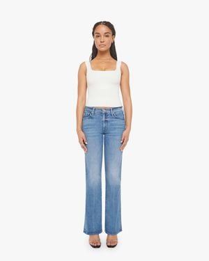 Mother Petites The Lil Outsider Skimp Hokey Pokey Jeans - Blue