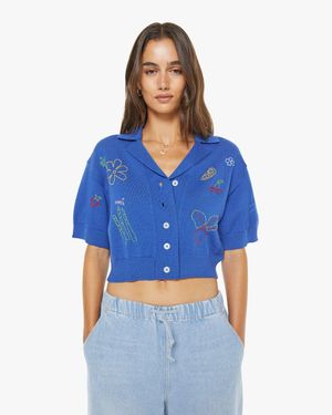 Mother The Boxy Raquette Open Table Shirt - Blue