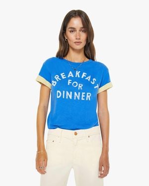 Mother The Double Rowdy Breakfast For Dinner T-Shirt - Blue