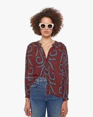 Natalie Martin Tolan Shirt Feather Bordeaux - White